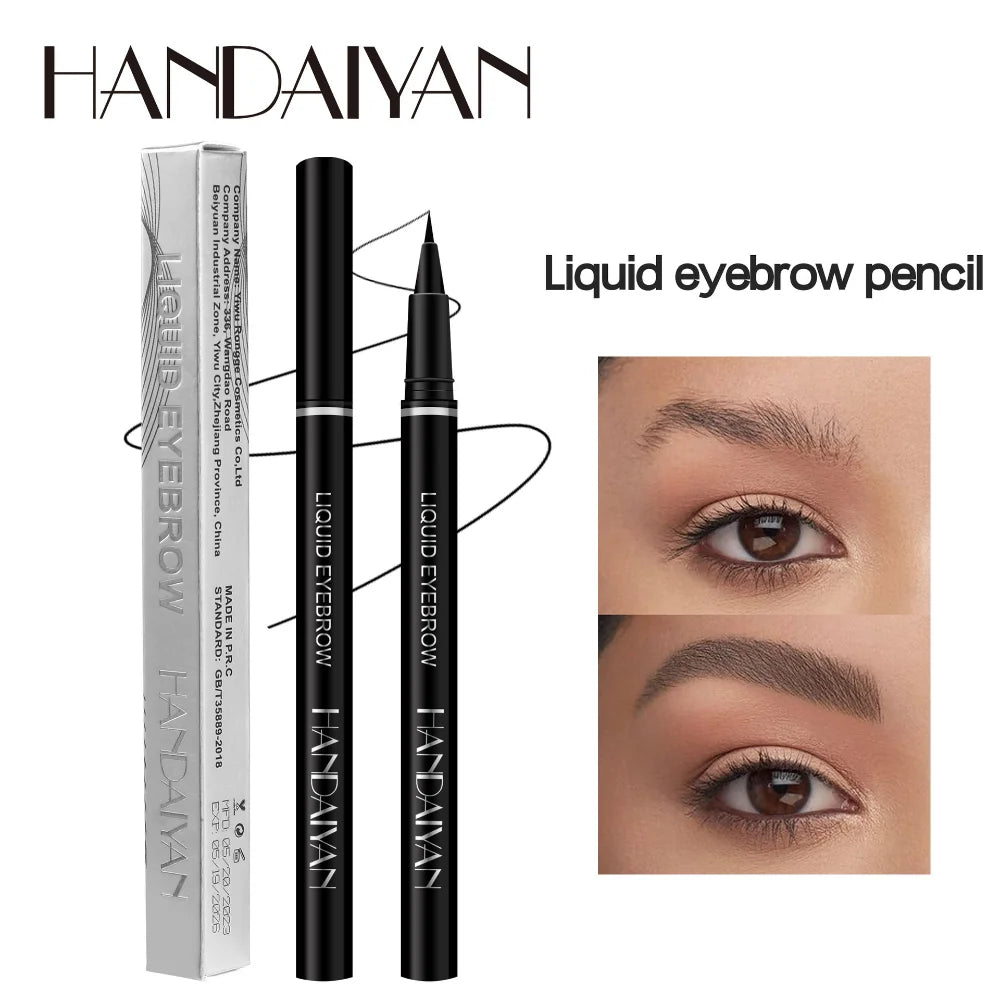 Natural Liquid Eyebrow Pencil Waterproof Long Lasting Ultra Thin Head Brown Eye Liner Pencil High Quality Eyes Make Up Cosmetics